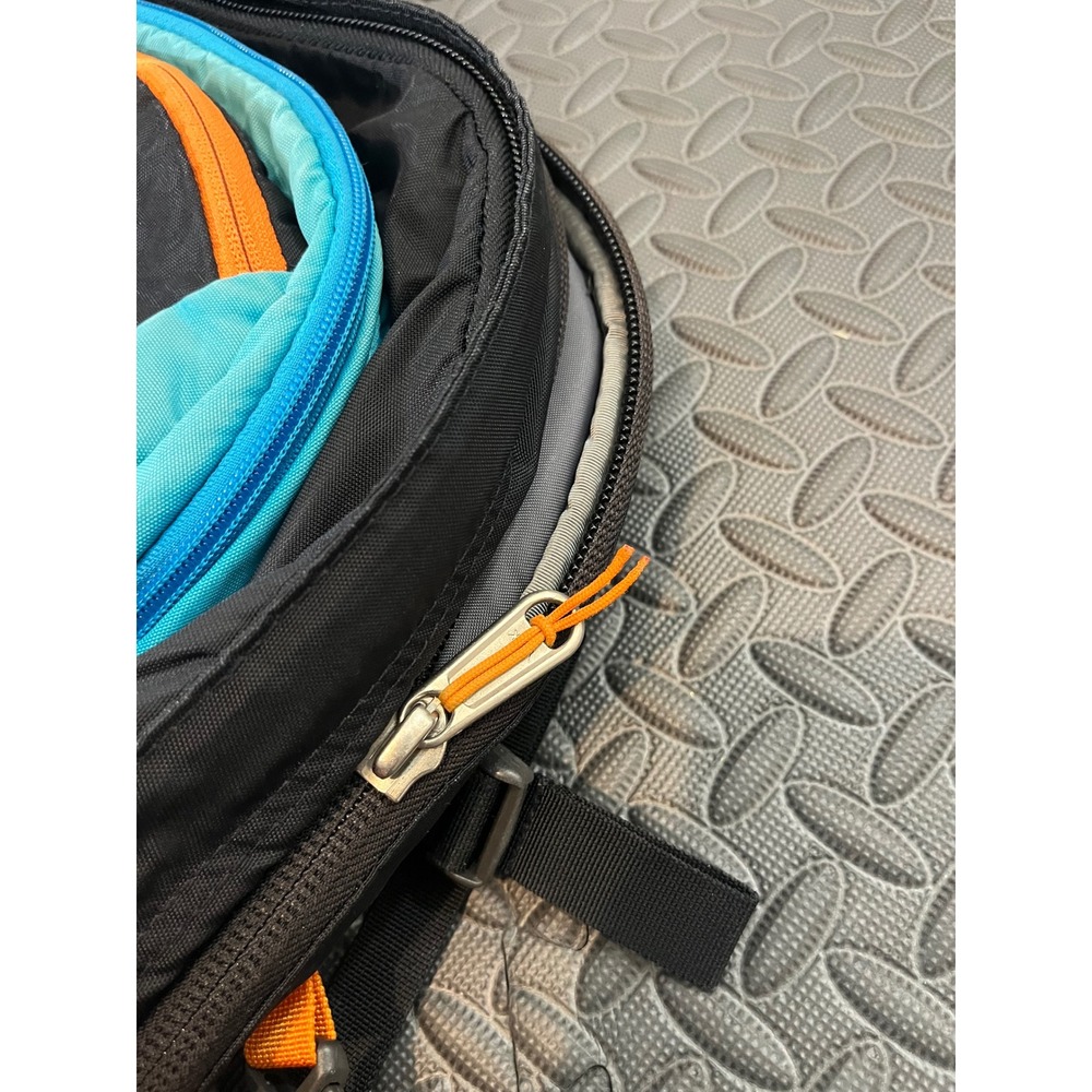 The North Face Surge II Transit Backpack Unisex OS Black Blue Orange Hiking Bag - Picture 12 of 16